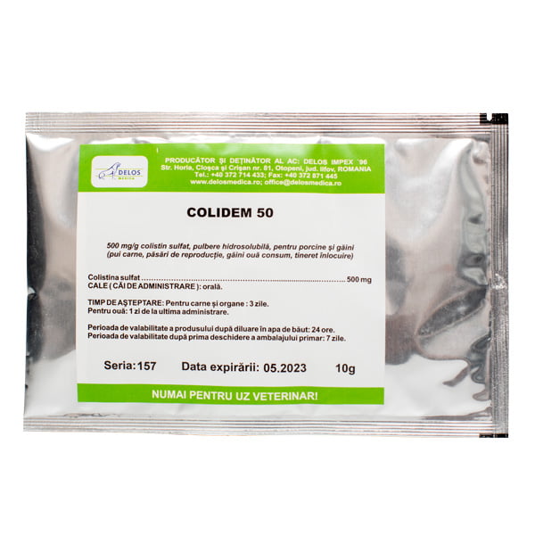 COLIDEM 50 10GR // Sulfate de colistine // Porcs, volailles // suini, pollame