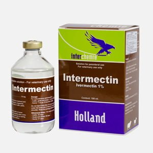 INTERMECTINE // ivermectine 1% // pour bovins, chevaux, moutons et porcs // similaire à EVOMEC