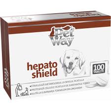 Pet Way HEPATO SHIELD 100 TAB // hepatoprotective FOR DOGS / epatoprotettivo per cani