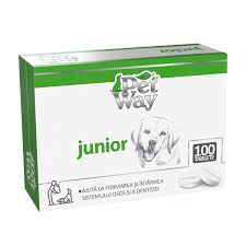 Pet Way Junior - 100 TAB // Nutritional supplement for dogs in the growing period / Integratore alimentare per cani in fase di crescita