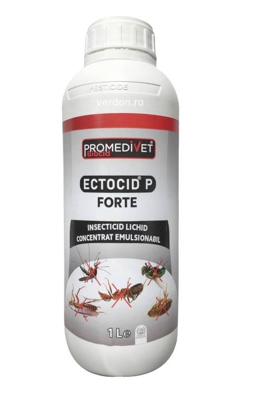 ECTOCID P Forte - 1 Liter, Emulsifiable Concentrate, Ticks, Cockroaches, Bedbugs, Flies, Ants, Mosquitoes