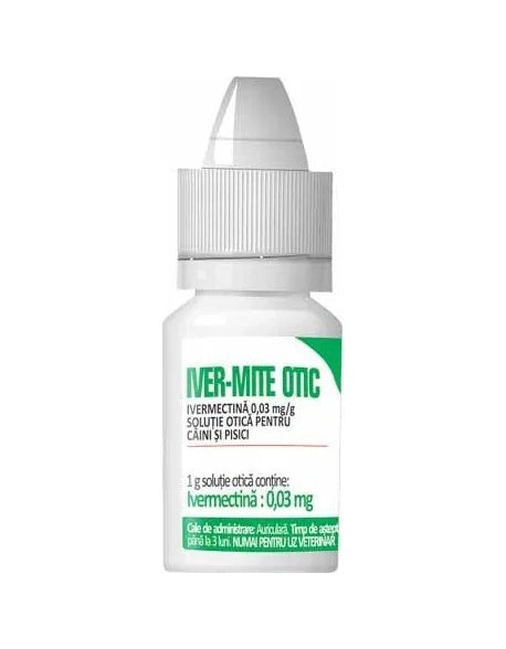 Iver-Mite Otic - 7.5 ml // IVERMECTIN // otic solution for the control and treatment of ear mites in dogs and cats // soluzione otica per il controllo e il trattamento della scabbia auricolare (rogna) nei cani e nei gatti