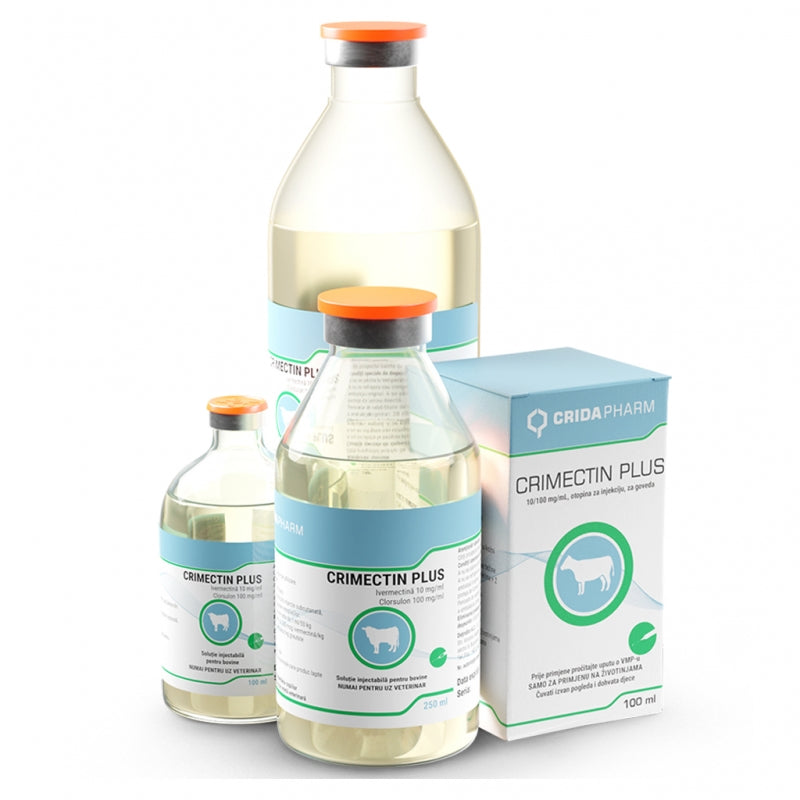 CRIMECTIN PLUS 10/100 mg/ml // IVERMECTINA- CLORSULON// solution for injection for cattle // soluzione iniettabile per bovini