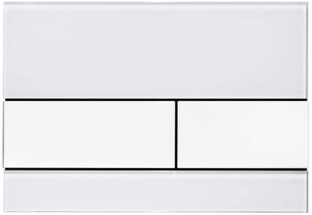 Tece – Piastra di azionamento per WC Square, due quantità tecnica, 1 pezzo, vetro bianco/tasti bianco, 9.240.800 - Pet Shop Luna