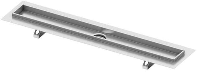 TECE 600800 drainline - Canaletta doccia dritta, in acciaio INOX lucidato, per migliorare lo scarico dell'acqua, colore: Argento - Pet Shop Luna