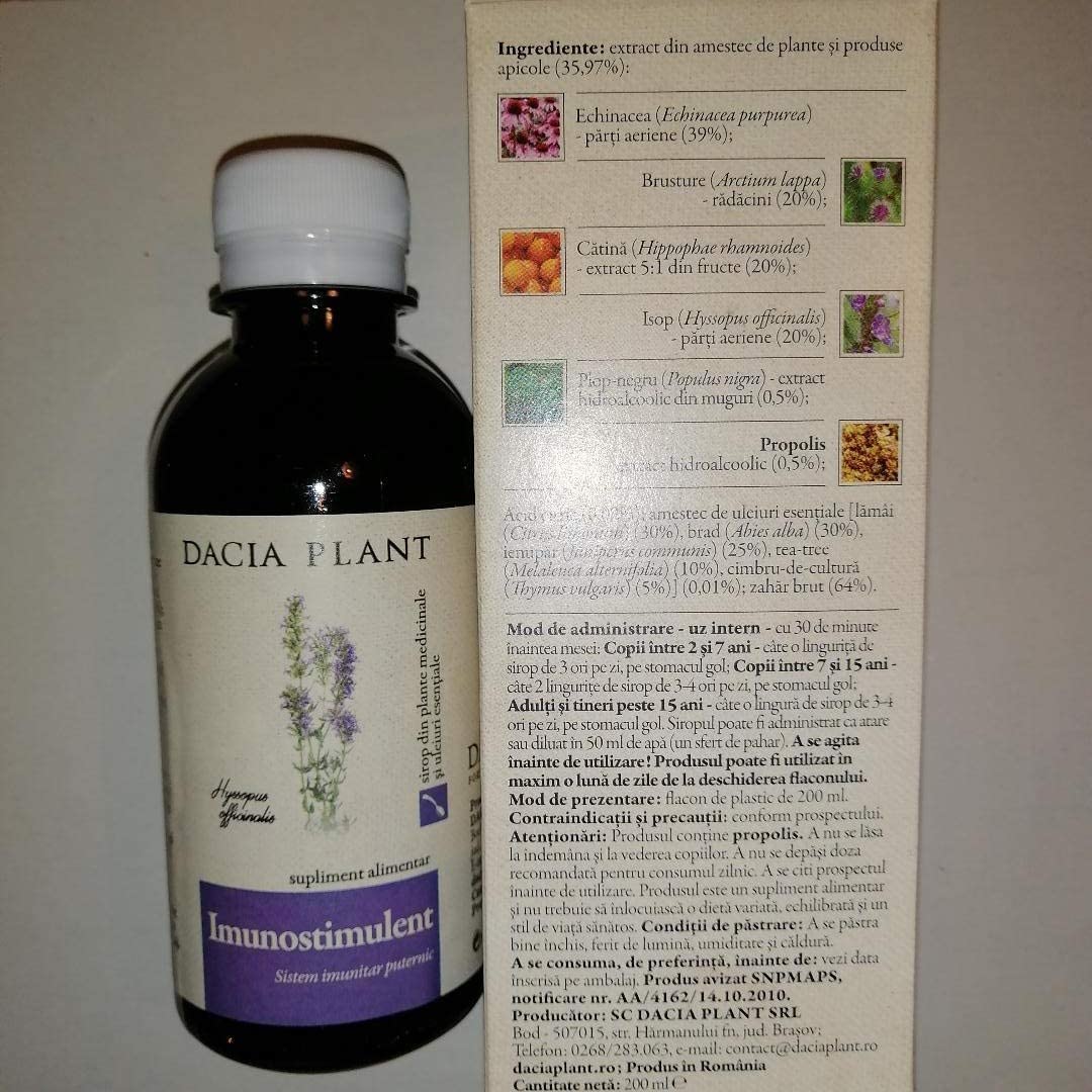 Imunostimulent/ Hysopus Oficinalis / 200 ml sciroppo di erbe e oli essenziali - Pet Shop Luna