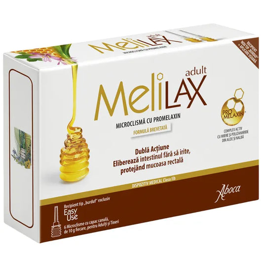 Melilax Microenema for Adults, 6x10g, Aboca