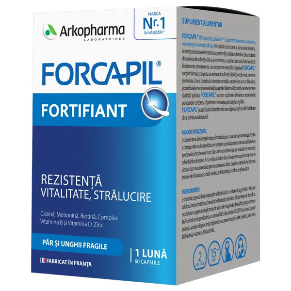 Forcapil hair and nails 180 capsules / 60 capsules/ Made in France