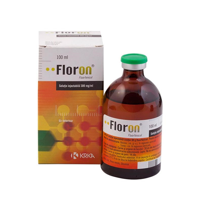 FLORON INJECTABLE 100ML // Florfenicol // Ruminants, pigs.