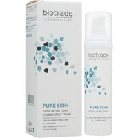 BiotradeTM Pure Skin tonic 60ml, with AHA and BHA, tightens enlarged pores, removes blackheads, gently exfoliates dead skin cells, anti-aging effect.