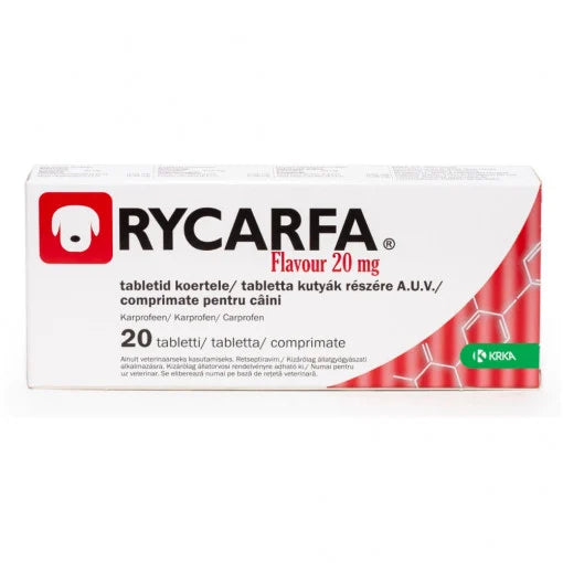 RYCARFA 20 tab // CARPROFEN // non-steroidal anti-inflammatory for dogs // antinfiammatorio non steroideo per cani