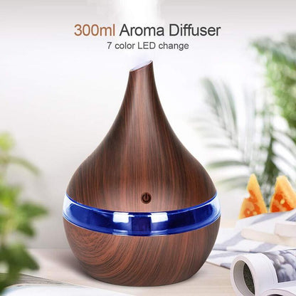 USB Interface Ultrasonic Air Diffuser in Light or Dark Wood_3