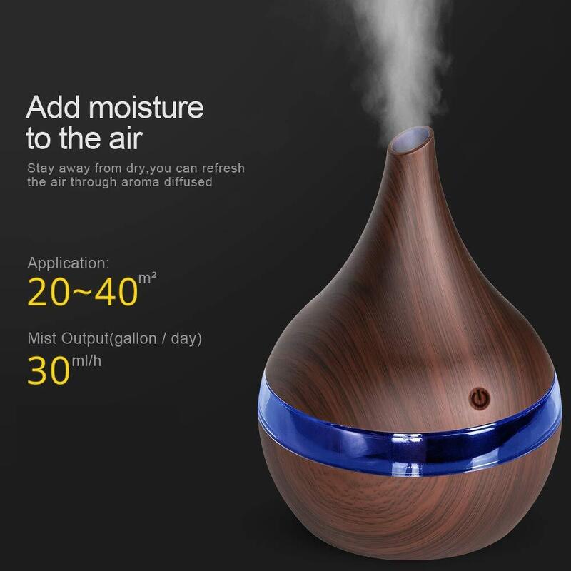 USB Interface Ultrasonic Air Diffuser in Light or Dark Wood_5