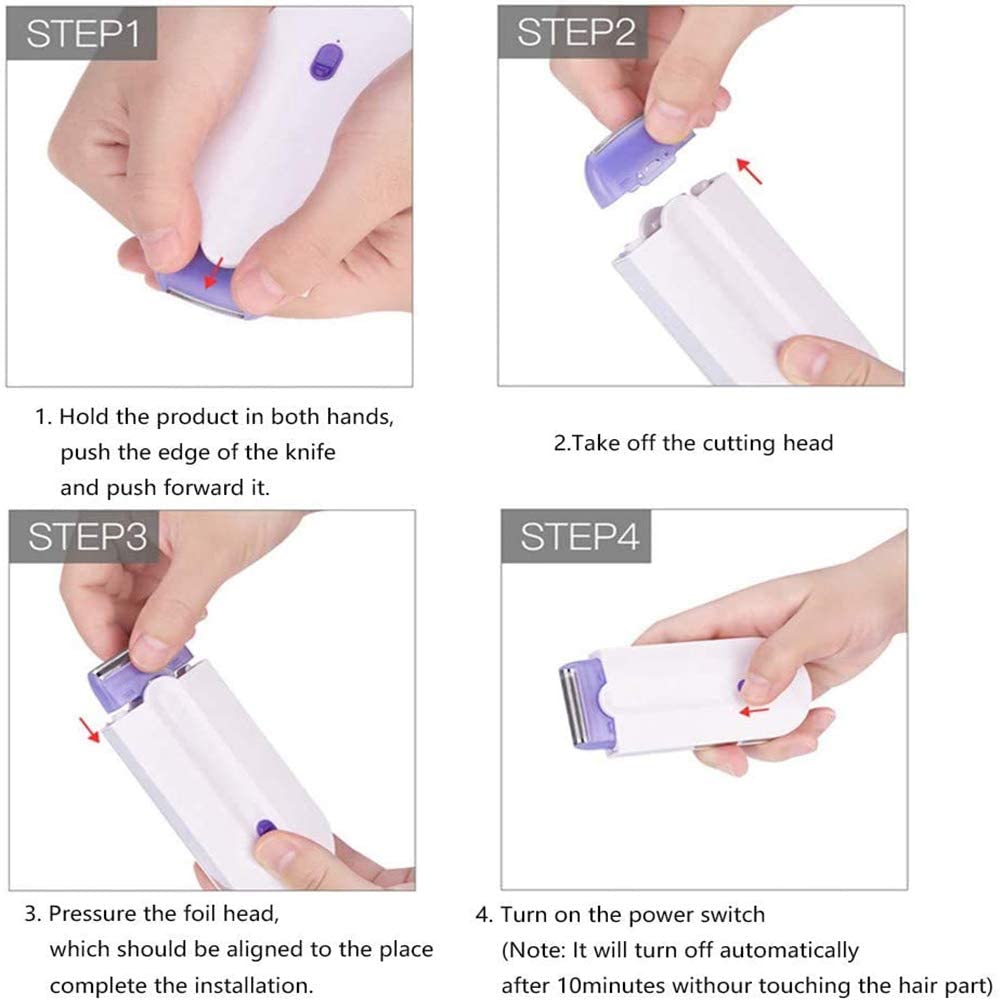 USB Rechargeable Epilator Laser Hair Remover for Face and Body_8