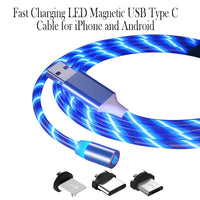 Fast Charging LED Magnetic USB Type C Cable for iPhone and Android_3