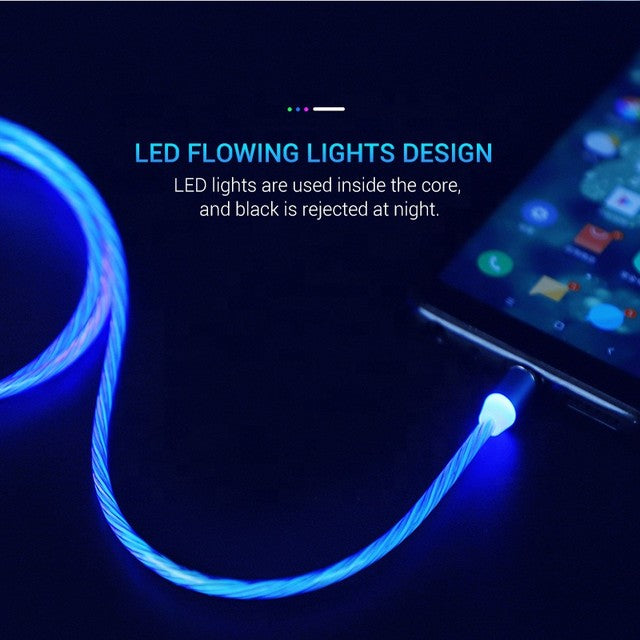 Fast Charging LED Magnetic USB Type C Cable for iPhone and Android_7