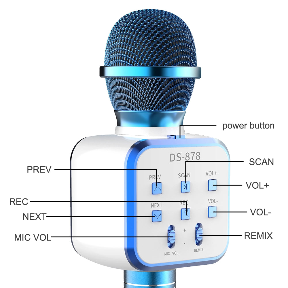 Wireless Bluetooth Microphone with Built-in Speaker- USB Charging_8