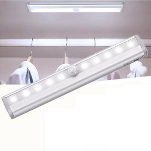LED Night Light 6/10 LED Human Body Induction Detector for Home Bed Kitchen Cabinet- Battery Operated_1