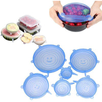 6 Pcs Reusable Universal Silicon Stretch Bowl Lids Kitchen Wrap Silicone Food Wrap Bowl Lid Kitchen Tools_1
