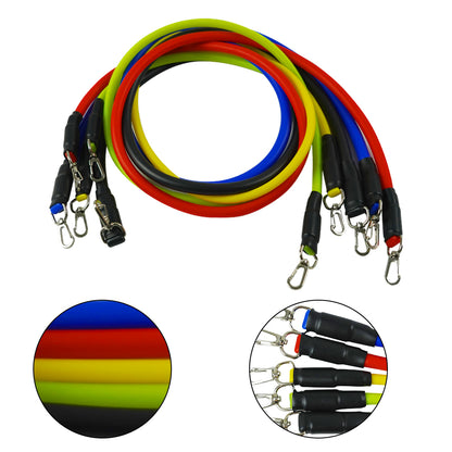 11 Pcs Fitness Pull Rope Latex Resistance Bands_5