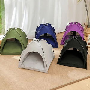 Waterproof Semi-Enclosed Warm and Comfortable Pet Home Cat Tent_11