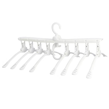 8 in 1 Foldable and 360 Degree Rotatable Clothes Hanger - White_0