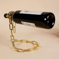 Magic Floating Wine Bottle Holder Unique Link Chain Rack for Airborne Bottle Display_13
