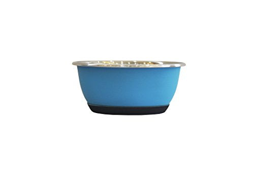 Tyrol Stainless Steel Anti-Slip Bowl for Cat/Dog/Pets, Blue, 13.5 cm, 0.090703 kg - Pet Shop Luna