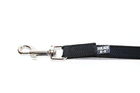 Color & Gray Super-Grip Leash with Handle, and D-Ring, 0.79 in x 6.56 ft, Black-Gray - Pet Shop Luna
