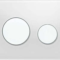 Tece-Lever Flush Actuator Plate with Dual Flush Glass, White, 9240650 - Pet Shop Luna