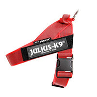 Julius-K9, 16IDC-0-R-2015, IDC Color & Gray Belt Harness for Dogs, Size: 0, Red-Gray - Pet Shop Luna