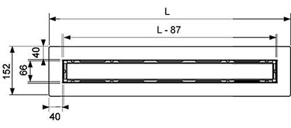 TECEdrainline shower channel for natural stone, 650700, 735mm - 650700 - Pet Shop Luna