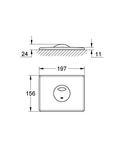 GROHE 38862000 Skate Actuation Plate, StarLight Chrome - Pet Shop Luna