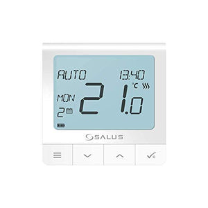 Salus Quantum SQ610RF, Wireless Room Thermostat Control for Underfloor Heating, Smart Home, White, 86 mm x 86 mm x 11 mm - Pet Shop Luna