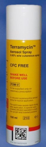 Terramycin Spray 150ml AEROSOL for cattle, goats, sheep, dogs, cats, horses (SHIPPING ONLY IN EUROPEAN UNION) - Pet Shop Luna