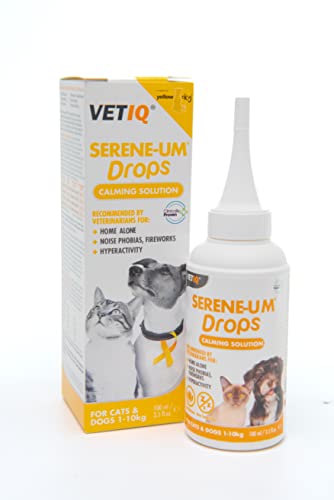 VetIQ Seren-Um Drops Calmante per cani/gatti, rimedio per animali