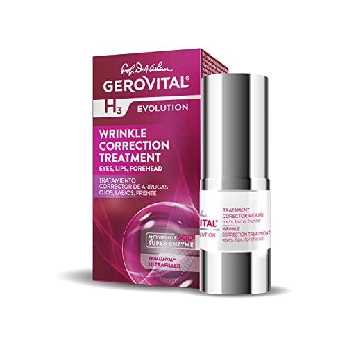 Anti-Wrinkle Corrector Treatment for Eyes, Lips and Forehead Contour, Improves the Elasticity and Firmness of the Skin, Gerovital H3 Evolution - Pet Shop Luna