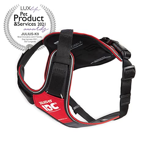 IDC Longwalk Y-Harness, Red-Gray, Size: 2XS - Pet Shop Luna