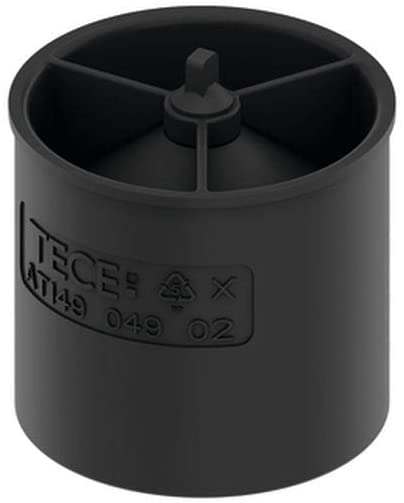 TECE 660016 - Sifone Drainline, altezza 4,5 cm, effetto sifone a 2 livelli, chiusura a membrana, nero - Pet Shop Luna