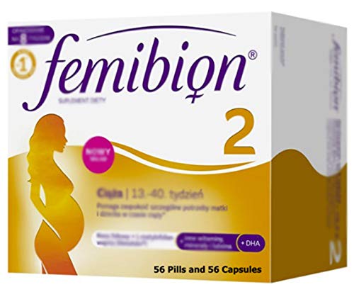 FEMIBION Natal 2. 56 Pills and 56 Capsules for 13-40 Pregnancy Week. Made in Germany. Polish Distribution, Polish Language. - Pet Shop Luna