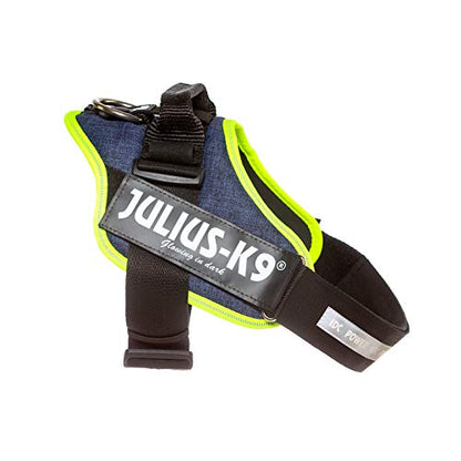 Julius-K9, 16IDC-FARNE-1, IDC Powerharness, dog harness, Size: 1, Jeans with neon edge - Pet Shop Luna