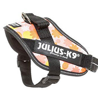 Julius-K9, 16IDC-PNF-M, IDC Powerharness, dog harness, Size: S/Mini, Pink with flowers - Pet Shop Luna