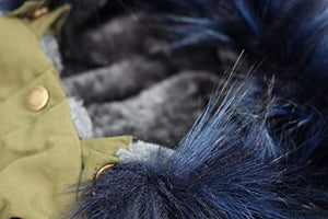 Record Anorak Dog Down Jacket Plush Coat S 35 cm with Hood with Fur - Pet Shop Luna