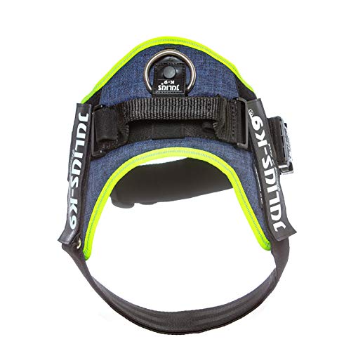 Julius-K9, 16IDC-FARNE-1, IDC Powerharness, dog harness, Size: 1, Jeans with neon edge - Pet Shop Luna