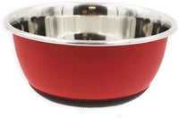 Tyrol Stainless Steel Anti-Slip Bowl for Cat/Dog/Pets, Mat Red, 13.5 cm, 0.13601 kg - Pet Shop Luna
