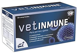 Vetinmune 120 Pills Leishmaniasis, Infections, Energy Tonic for Dogs & Cats - Pet Shop Luna