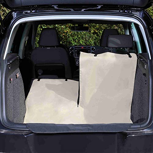 Friends On Tour Car Boot Cover, 1.80 × 1.30 m, Beige/Black - Pet Shop Luna