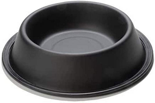 CIOTOLA - in acciaio inox, anti-sdrucciolo - Record Black line - 26 cm 0,90 litri - Pet Shop Luna
