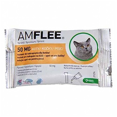 Krka Farmaceutici Milano Amflee Amflee Spot-on Soluzione 3 Pipette 0,5 Ml Gatti - Pet Shop Luna