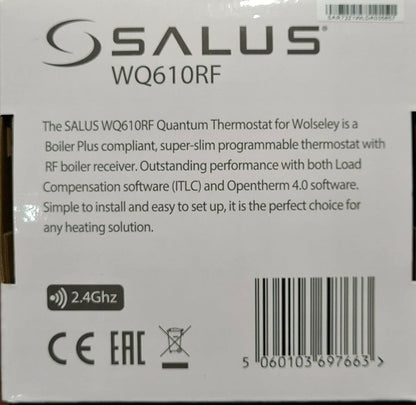 SALUS QUANTUM WQ610RF WIRELESS THERMOSTAT SLIMLINE STAT - Boiler Plus Compliant - Pet Shop Luna